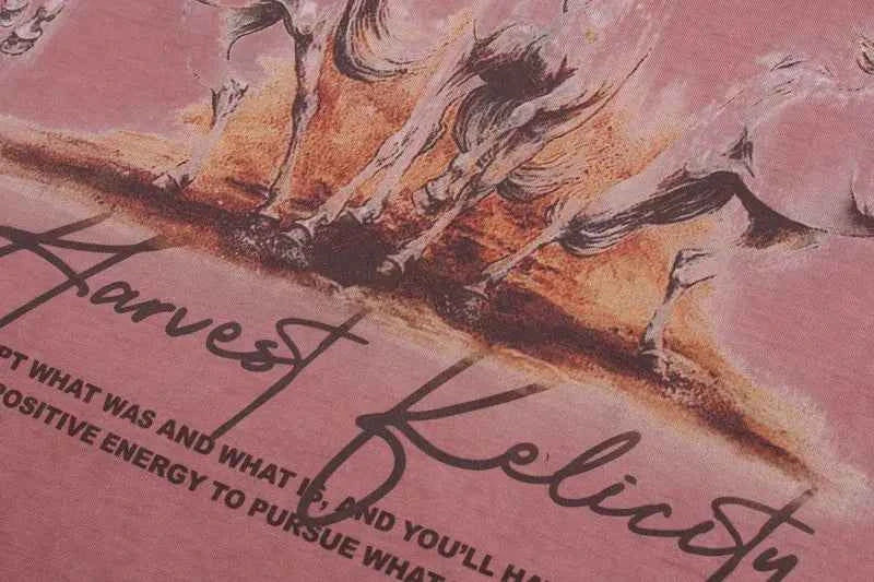 Streetwear Horse Graphic Tie Dye T-Shirt