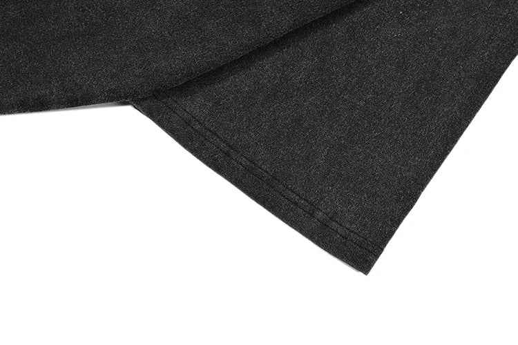 Breathable Oversized Washed Black Graphic T-Shirt