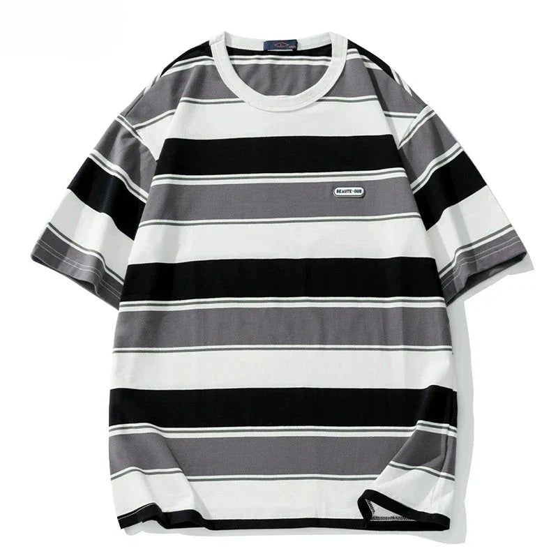 SQ2 Multi Striped Color Loose T-Shirt