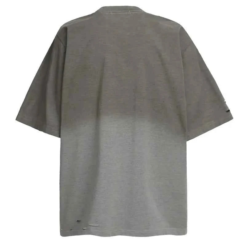 Stylish Y2K Grunge Graphic Tie Dye Ripped T-Shirt