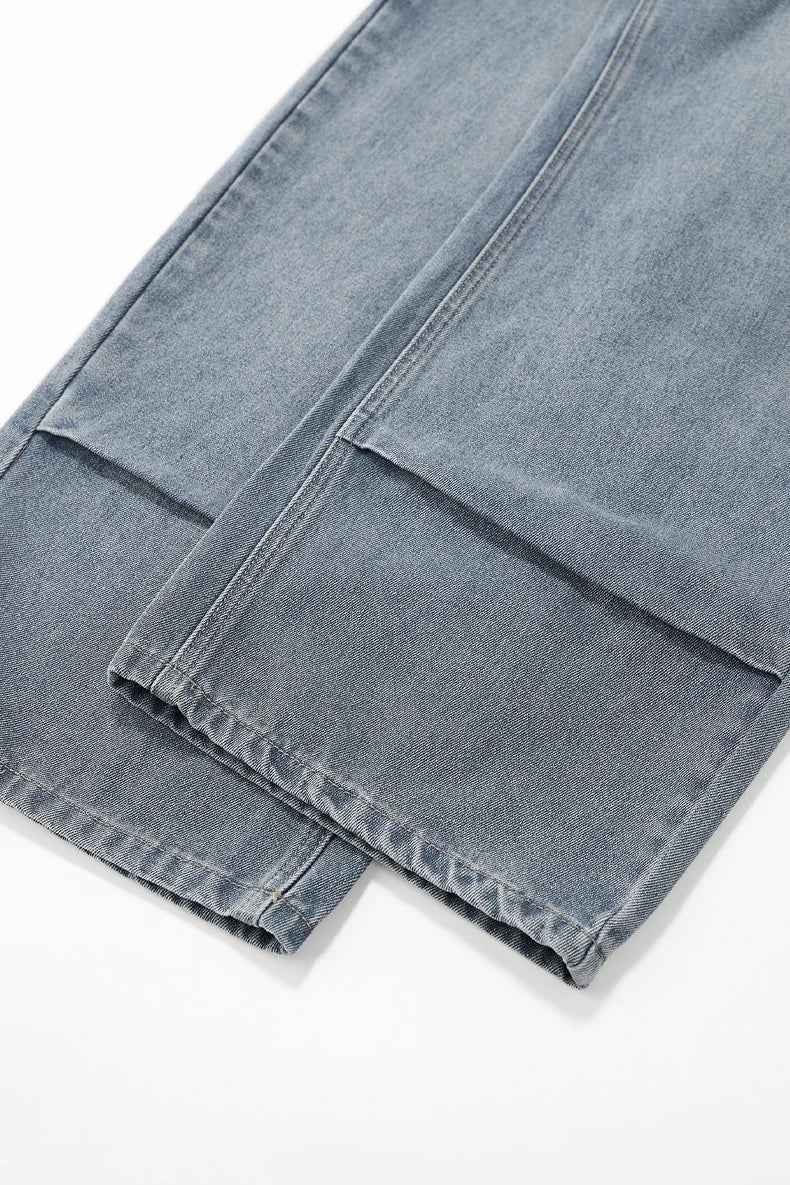 Vintage Distressed With Scarf Washed Denim Jeans