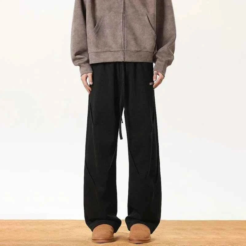 Vintage Straight Leg Pleated Sweatpants