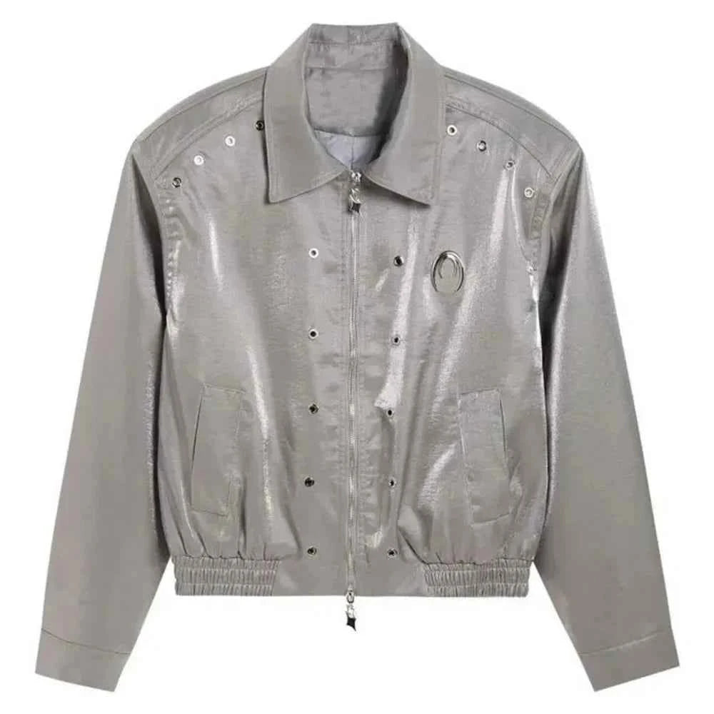 Origin Glossy Faux Leather Motorcycle Jacket