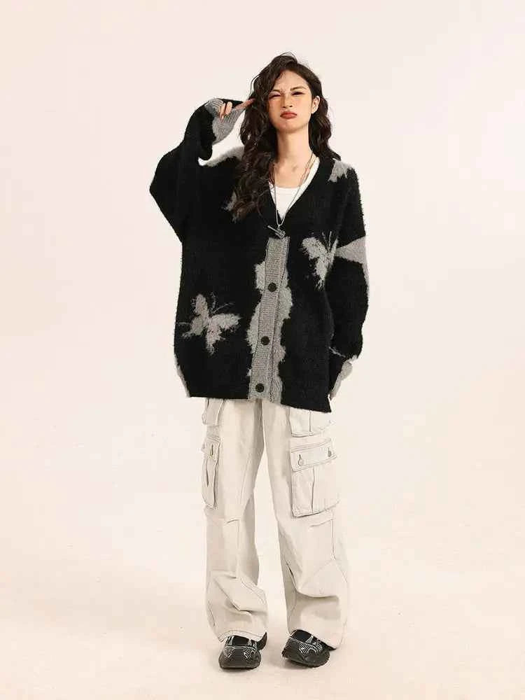 Women Cool Retro Loose Knitted Cardigan