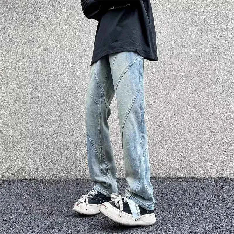 Slim Fit Streetwear Distressed Denim Jeans