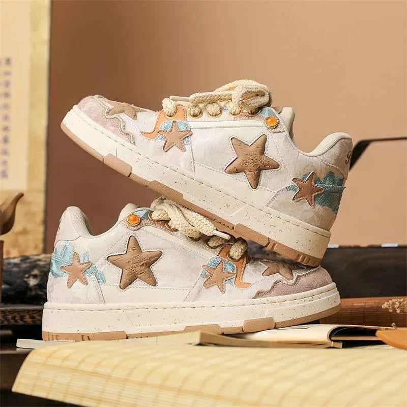 Personalized Star Design Vulcanized Platform Sneaker