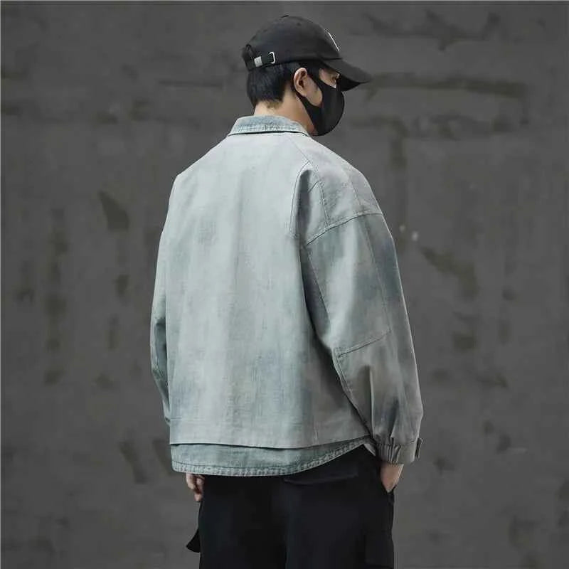 Retro Loose Korean Style Denim Bomber Jacket