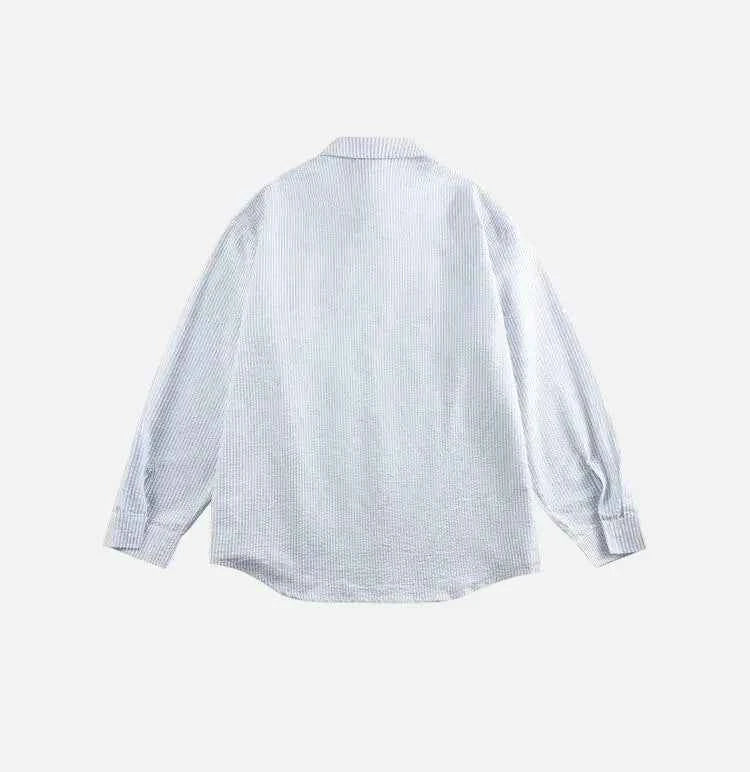 Fashionable Casual Stripe Long Sleeve Shirt