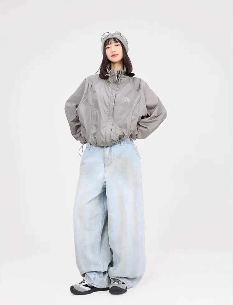 Vintage Light Blue Washed Hip Pants