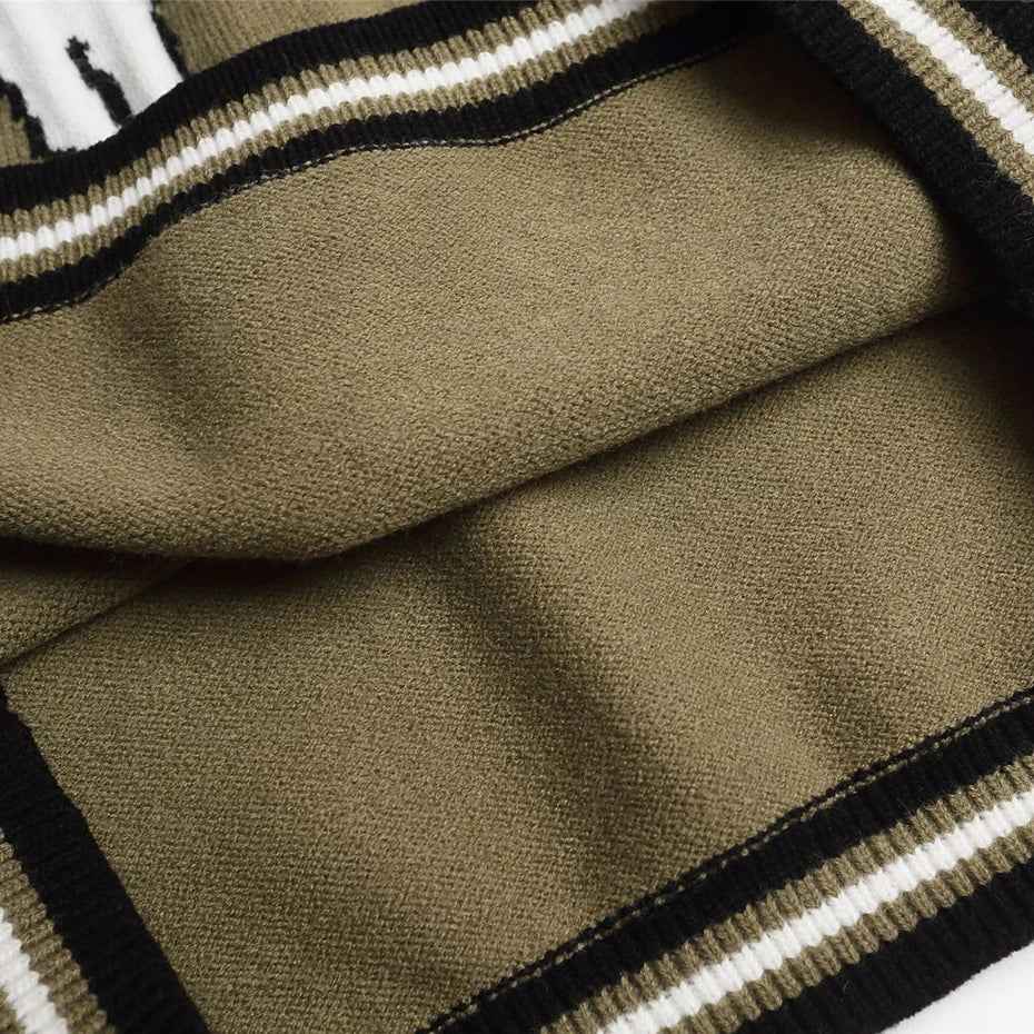 Elevated Cow Print Knit Round Collar Jumpers Sweater