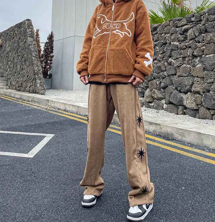 Streetwear Loose Casual Wide Leg Letter Sweatpants