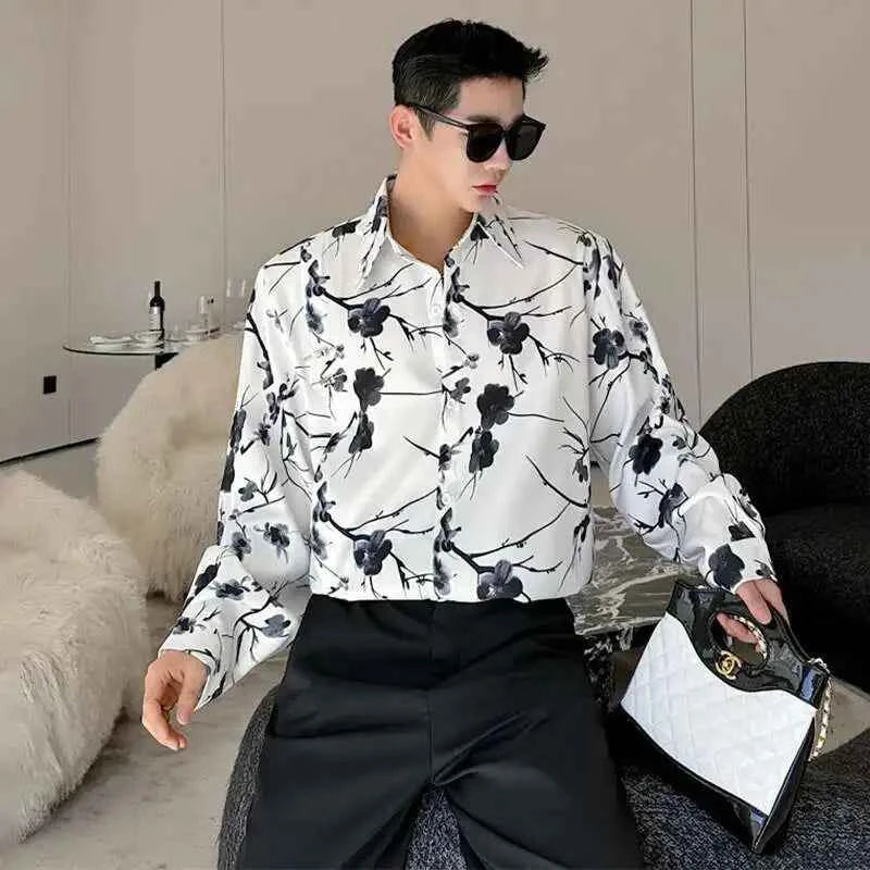 Essential Casual Tie Dyed Long Sleeve Shirt