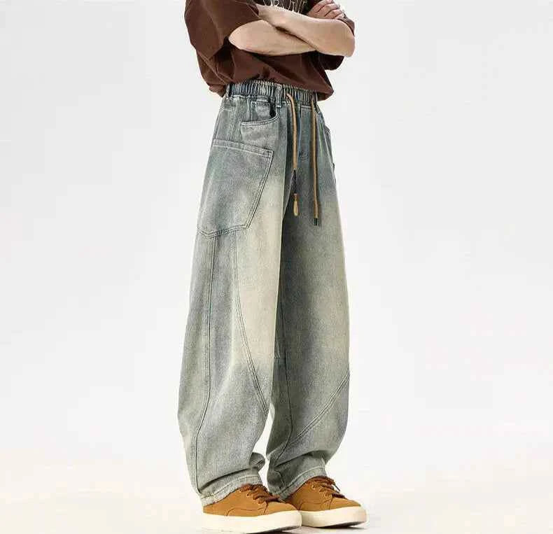 Vintage Streetwear Trendy Gradient Washed Jeans