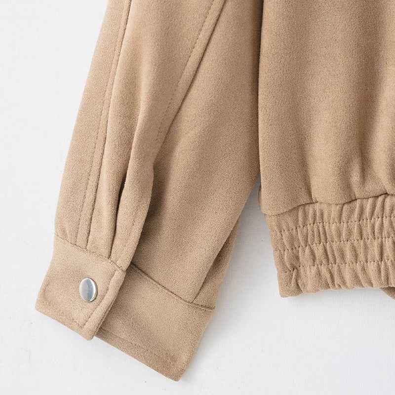 Vintage Lightweight High Neck Zipper Wool Jacket