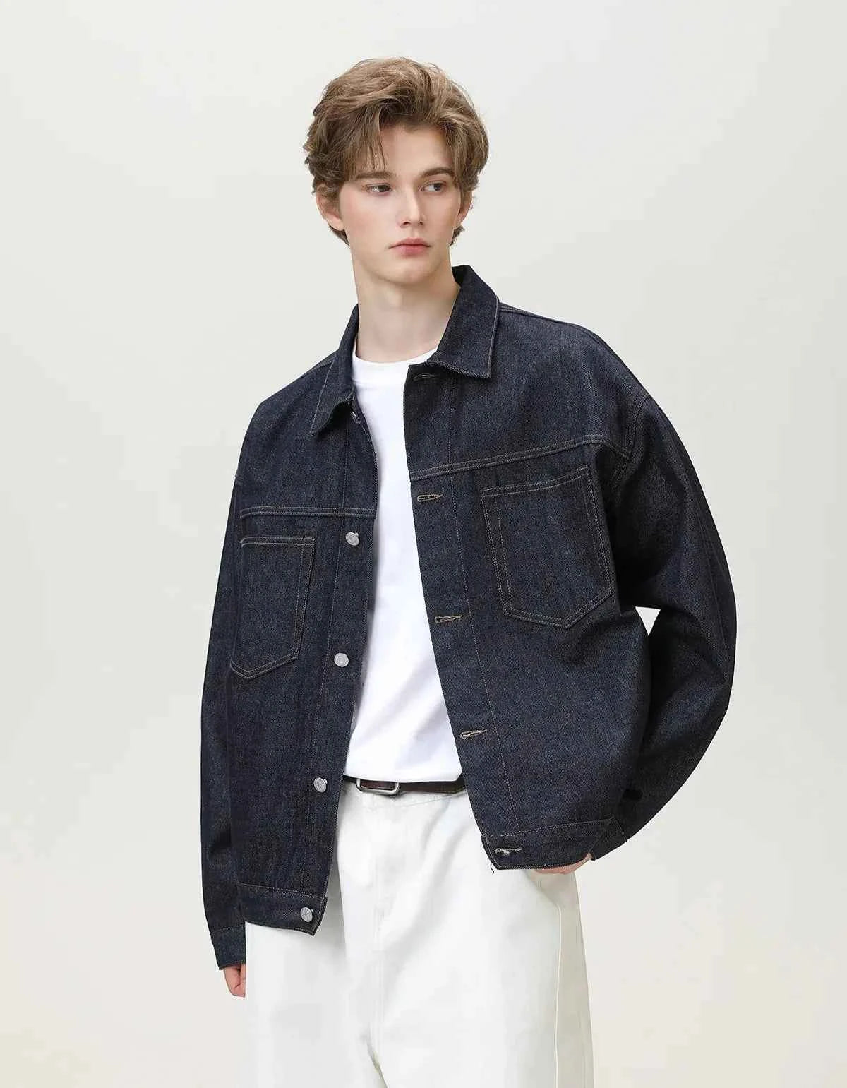 Vibrant Double Pocket Workwear Denim Jacket