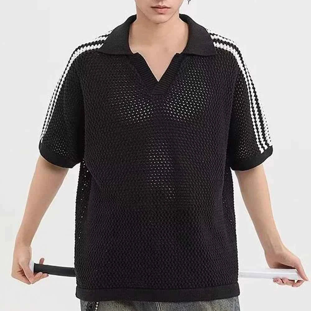 Breathable American Style loose polo Shirt