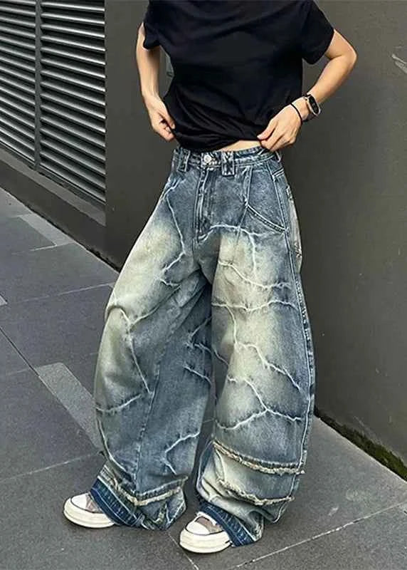 Streetwear Blue Goth Baggy Denim Jeans