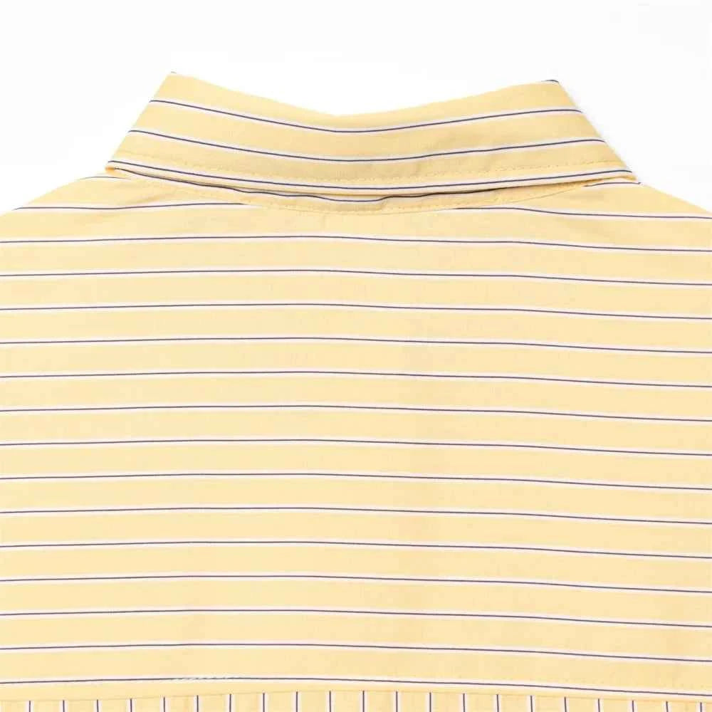 Flattering Striped Single Breasted Long Sleeve Shirt