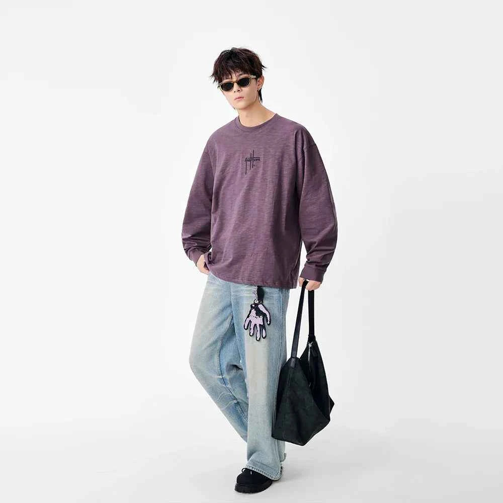 Long-lasting Embroidered Logo Long Sleeve T-Shirt