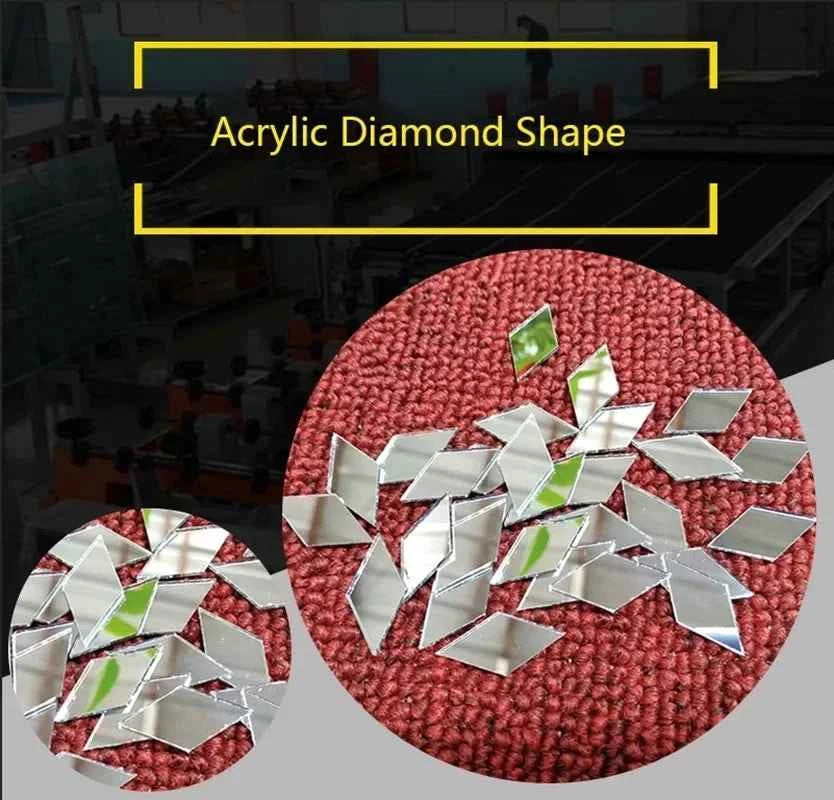 100 Pieces Shaped Small Mirrors