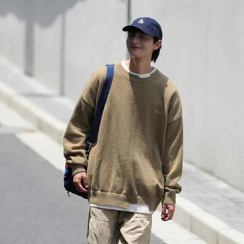 Cozy Fake Two-Piece Matching Knitwear Sweater
