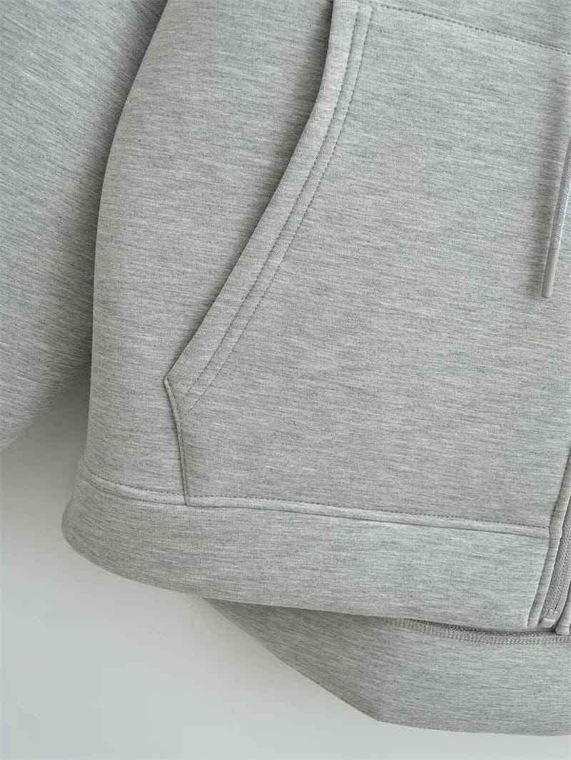 Zip Up Hoodie Thick Solid