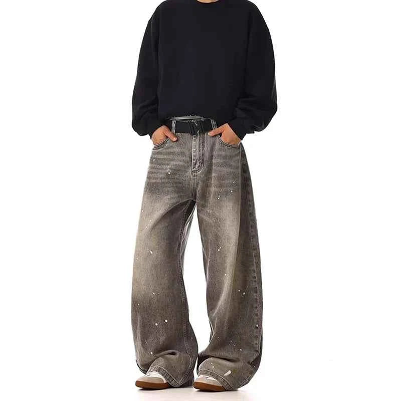 Baggy Gray Vintage High Waisted Jeans