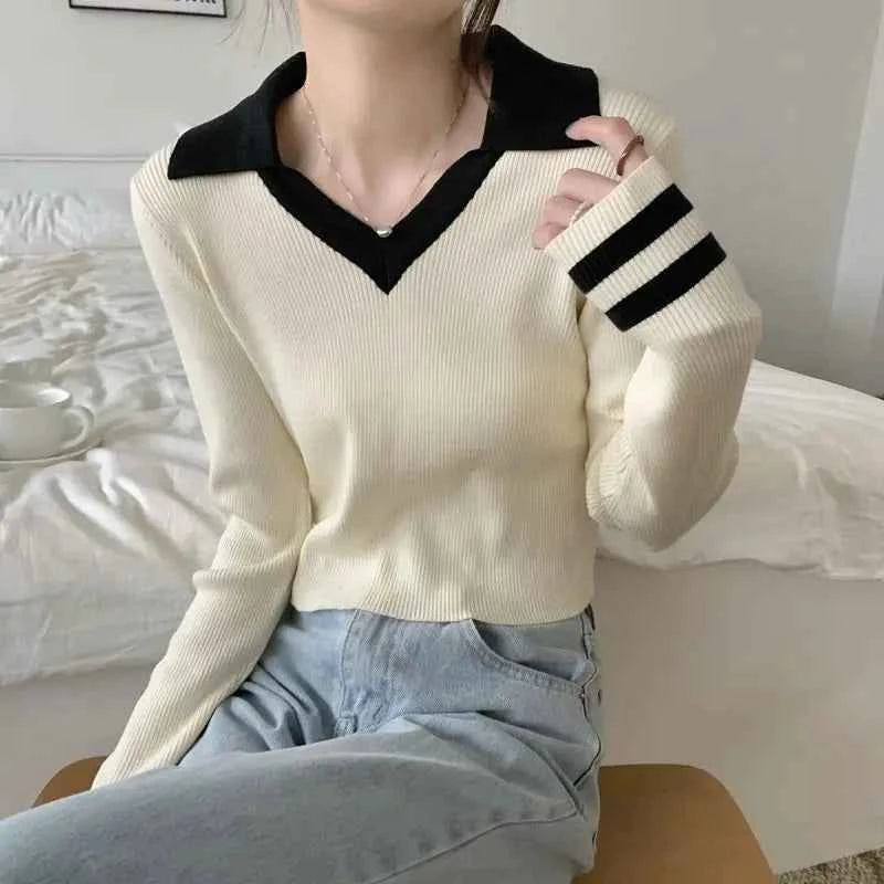 Women Cool Stylish Slim Fit Knitted Polo T-Shirt