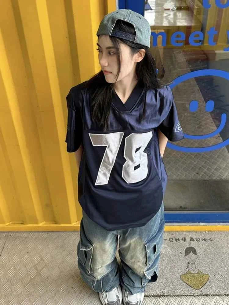 Streetwear Oversized Y2K Sport Number T-Shirt
