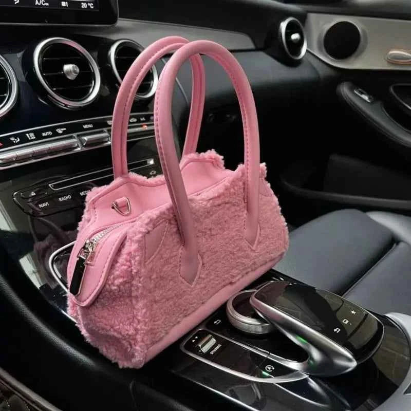 Cozy Chic Faux Shearling Shoulder Bag
