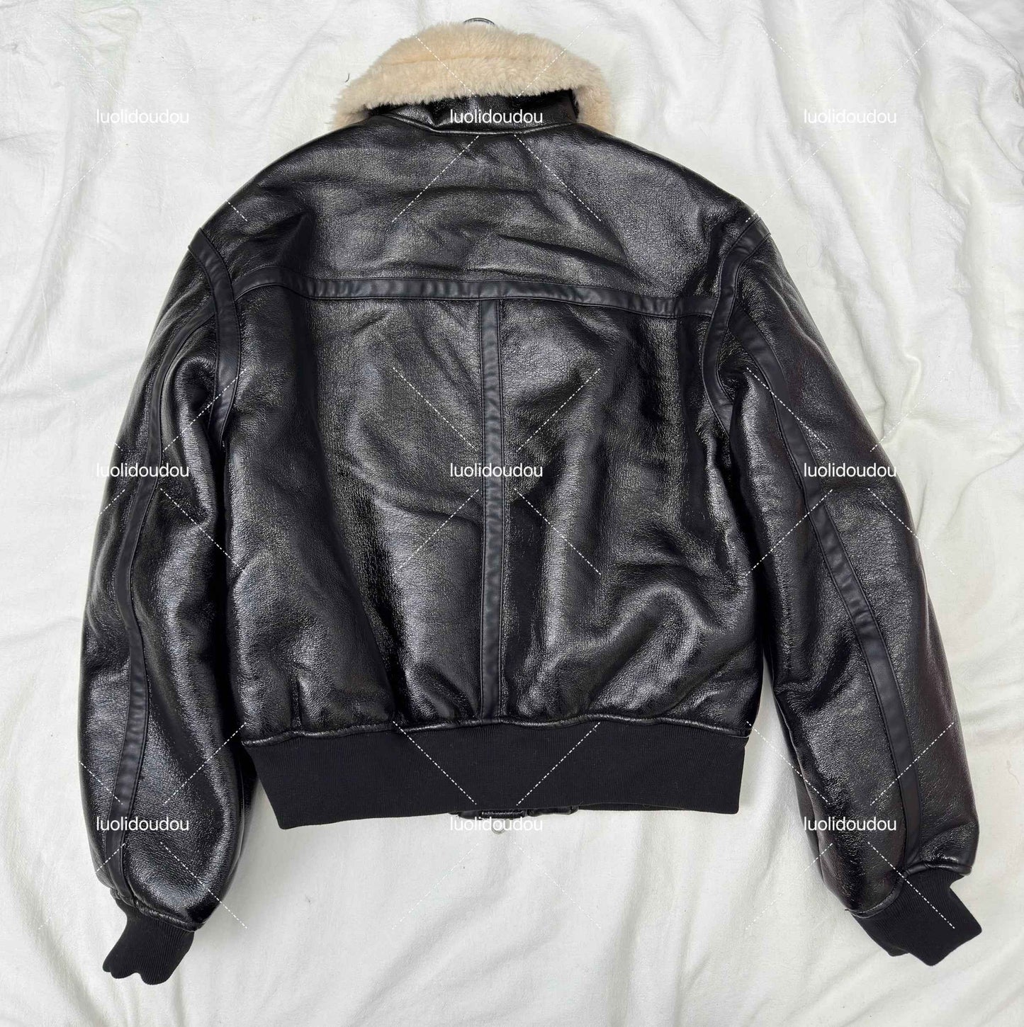 Flattering Thickened Imitation Fur Leather Jacket