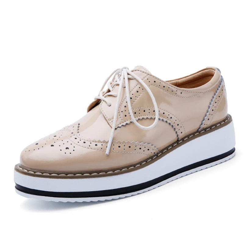 LUW Striped Platform Oxford Shoes Woman