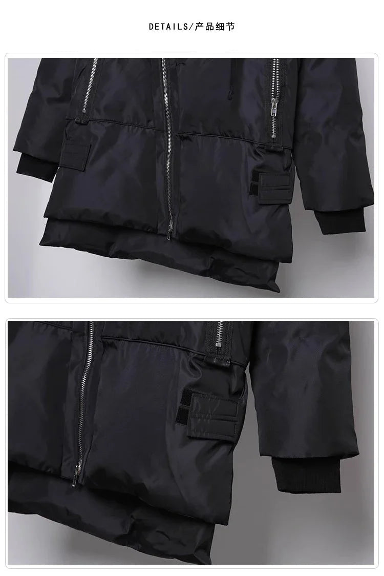 Long Zipper Style Padded Jacket