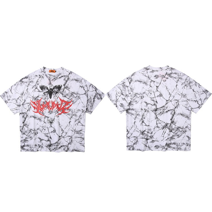 Butterfly Art Tie Die Long T-Shirt