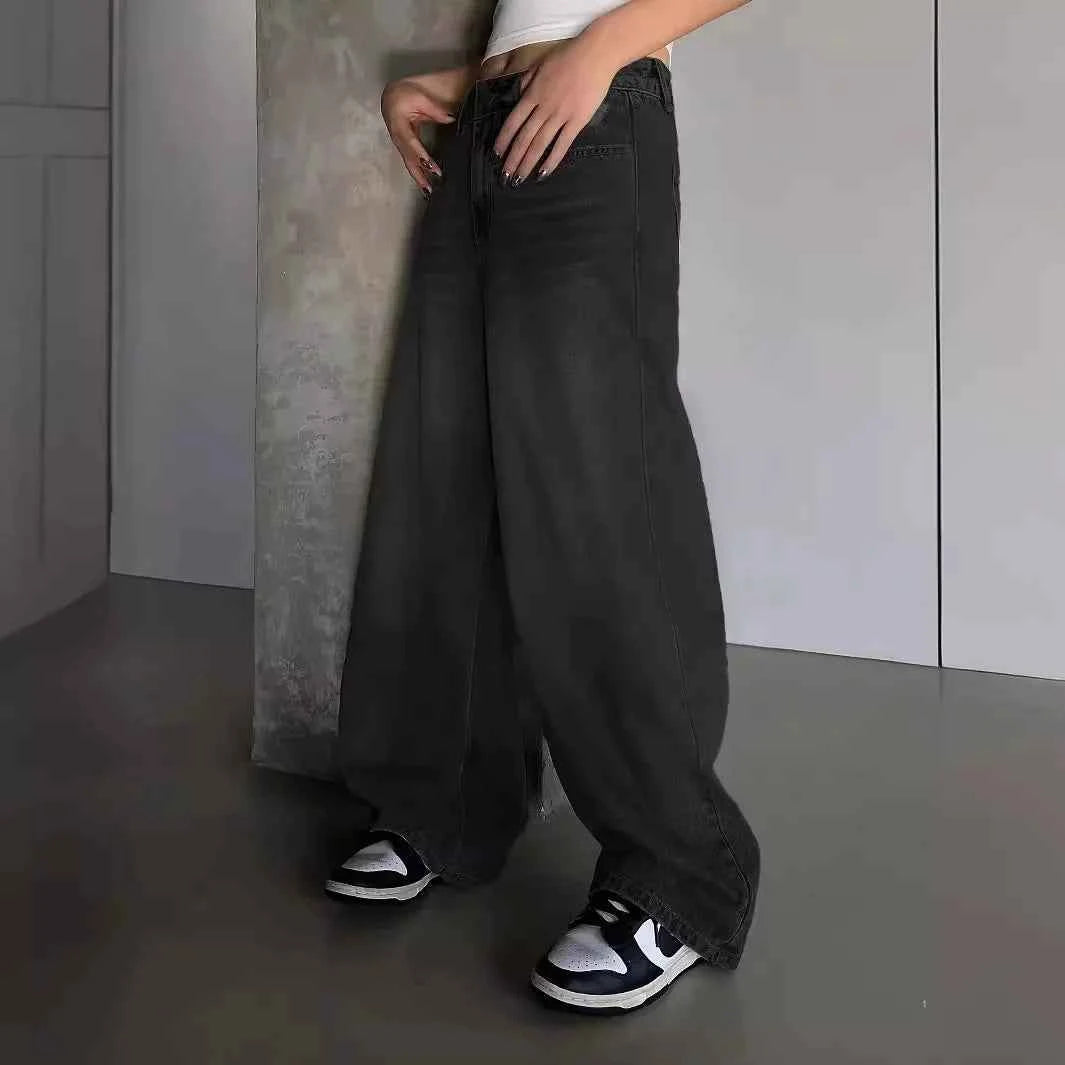 Elegant High Waist Wide Leg Jeans