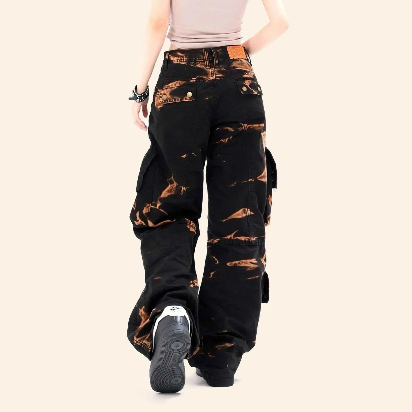 Y2K Chic Luxury Vintage Tie Dye Cargo Jeans