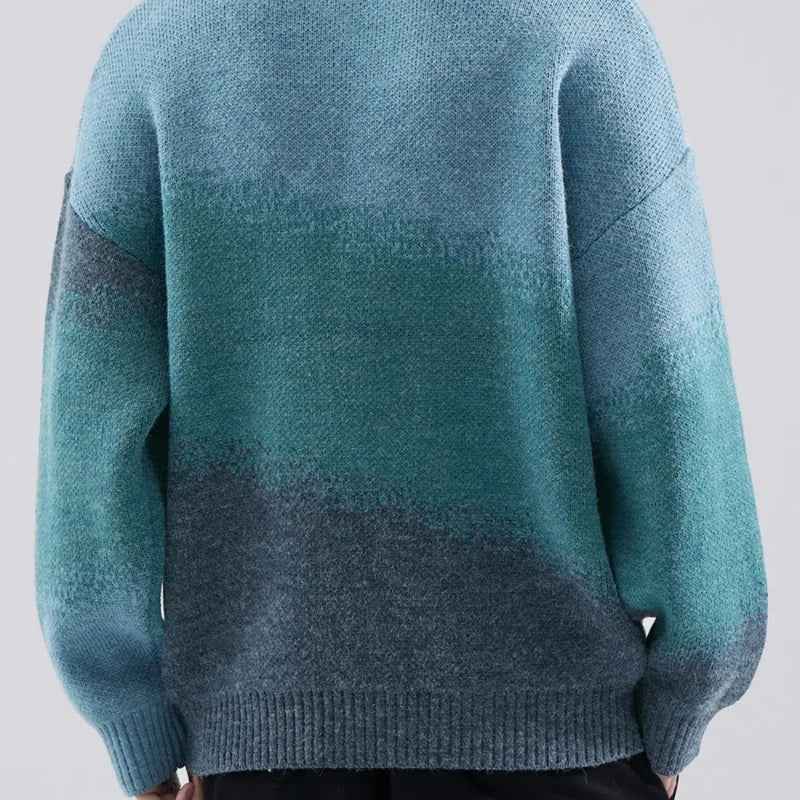 Stylish Screw Thread Round Neck Knitted Sweater