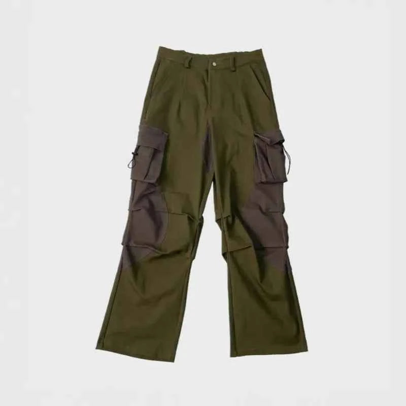 Utility Vibe Green Safari Style Cargo Pants