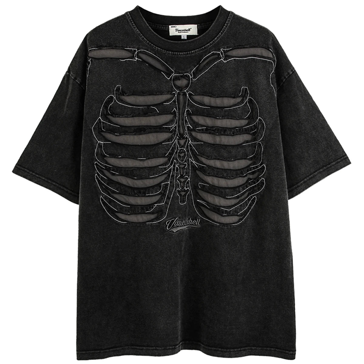 Skeleton Ripped Streetwear T Shirts