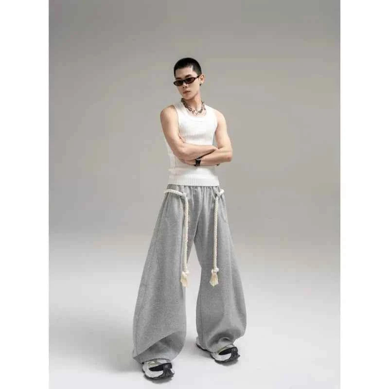 Thick Drawstring Loose Fit Sports Sweatpants
