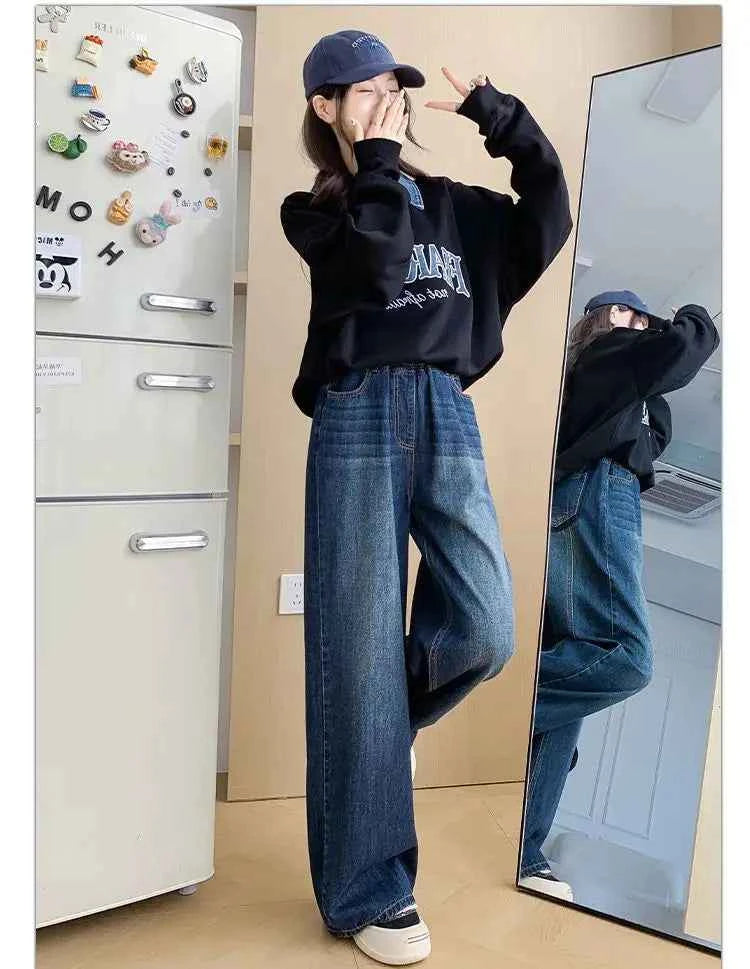 Comfortable High Waist Wide Leg Jeans