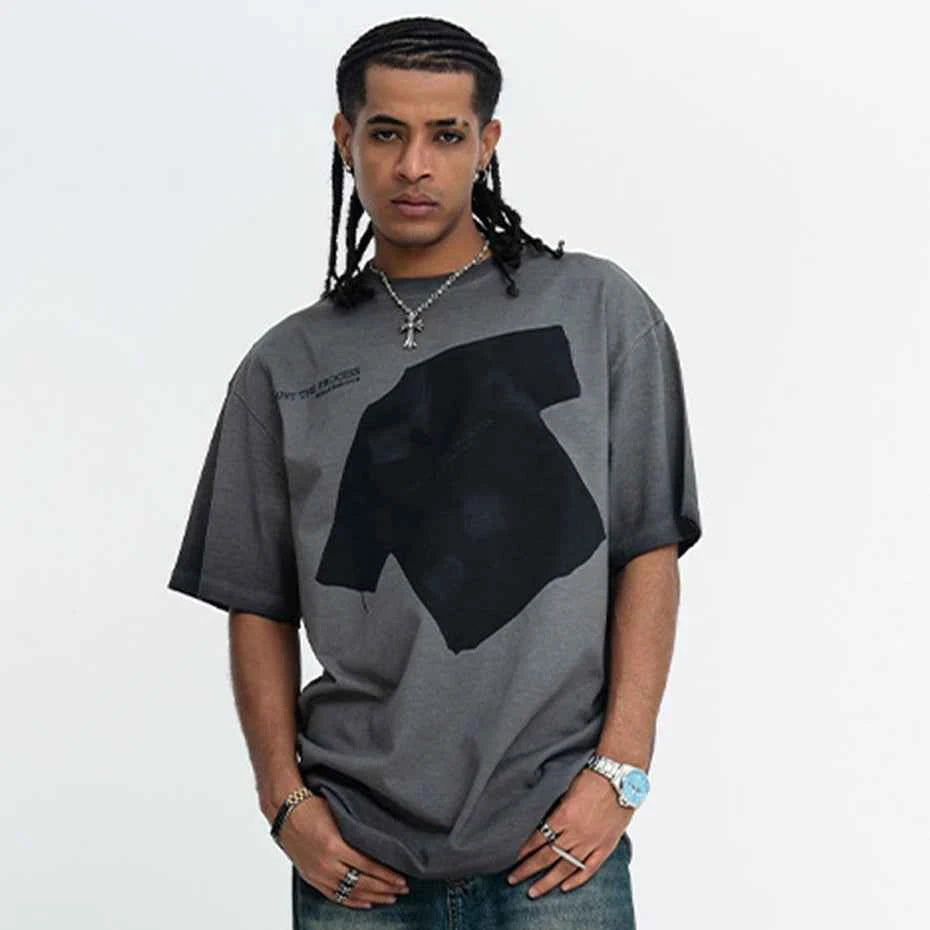 LUW "Archive-Aesthetic" Vintage Tee - Oversized Harajuku Streetwear T-Shirt