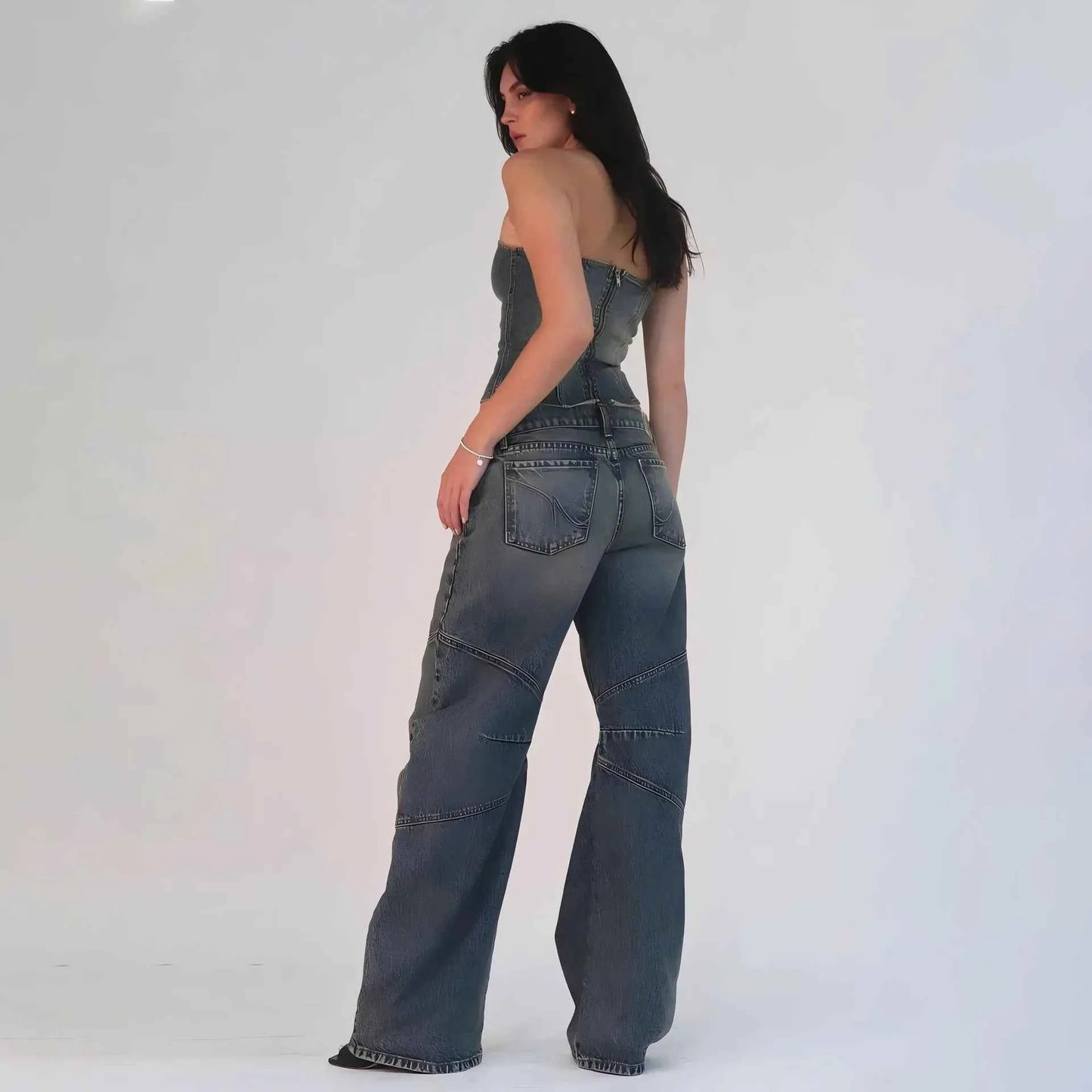 High Waist Vintage American Style Jeans