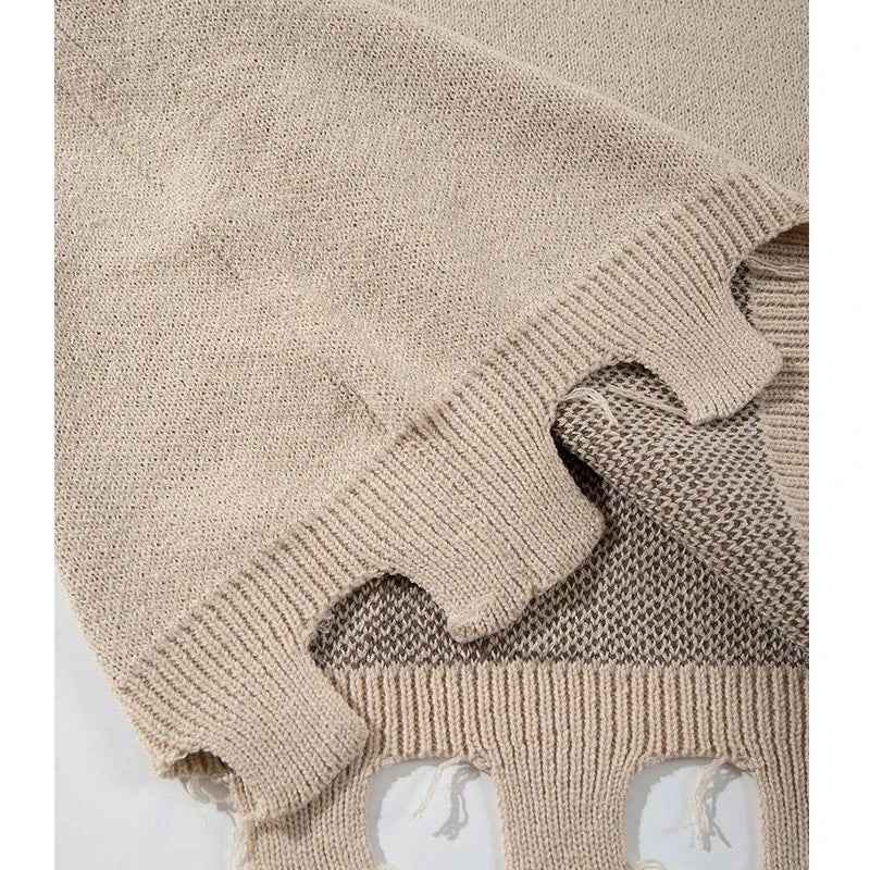 Y2K Distressed Oversized Knit Jumper Sweater
