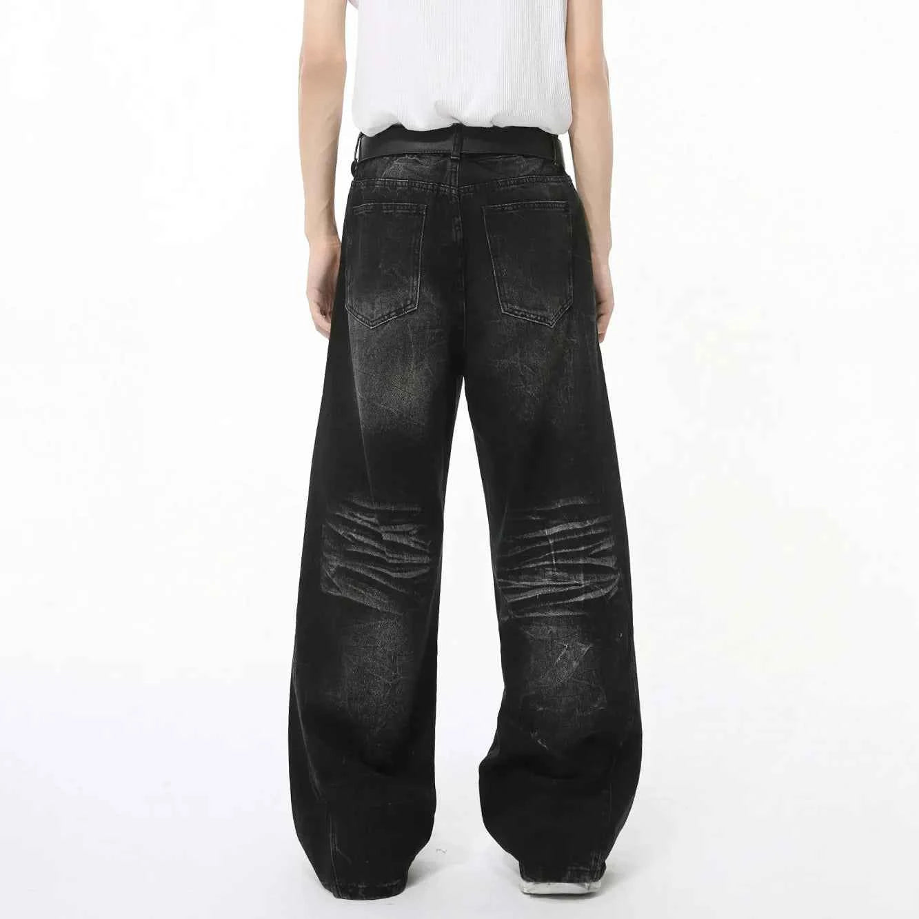 Streetwear Distressed Loose Fit Wide Leg Jeans