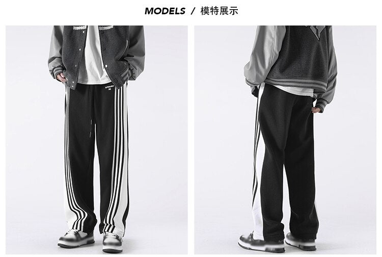 Three Bar Code Side Stripe Track Pants