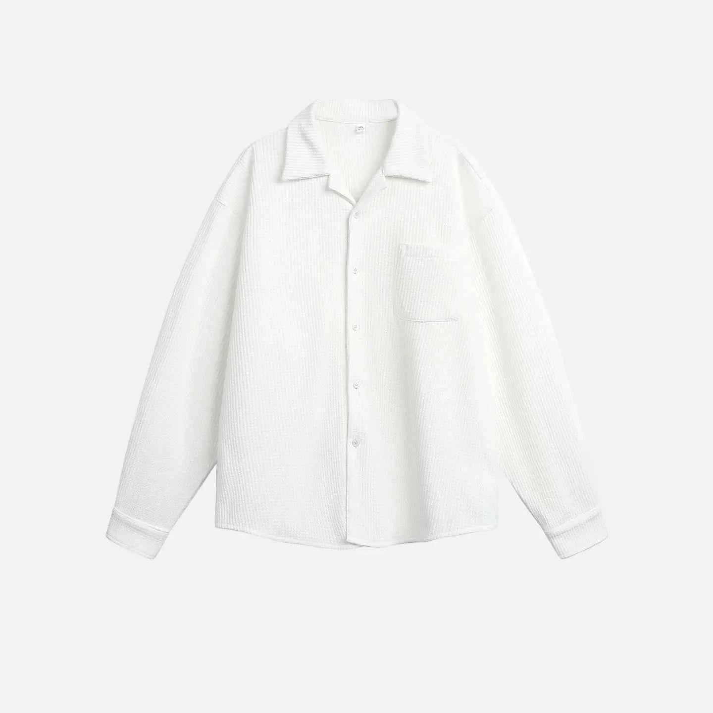 Vintage Oversized Flannel Cuban Collar Shirt