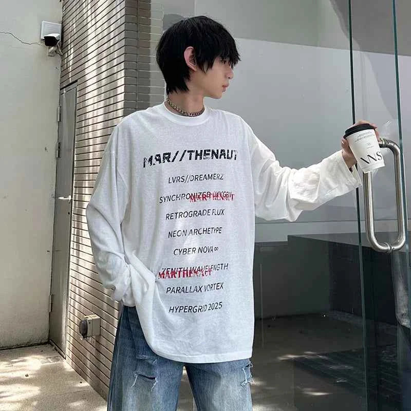 Statement Piece Round Collar Long T-Shirt