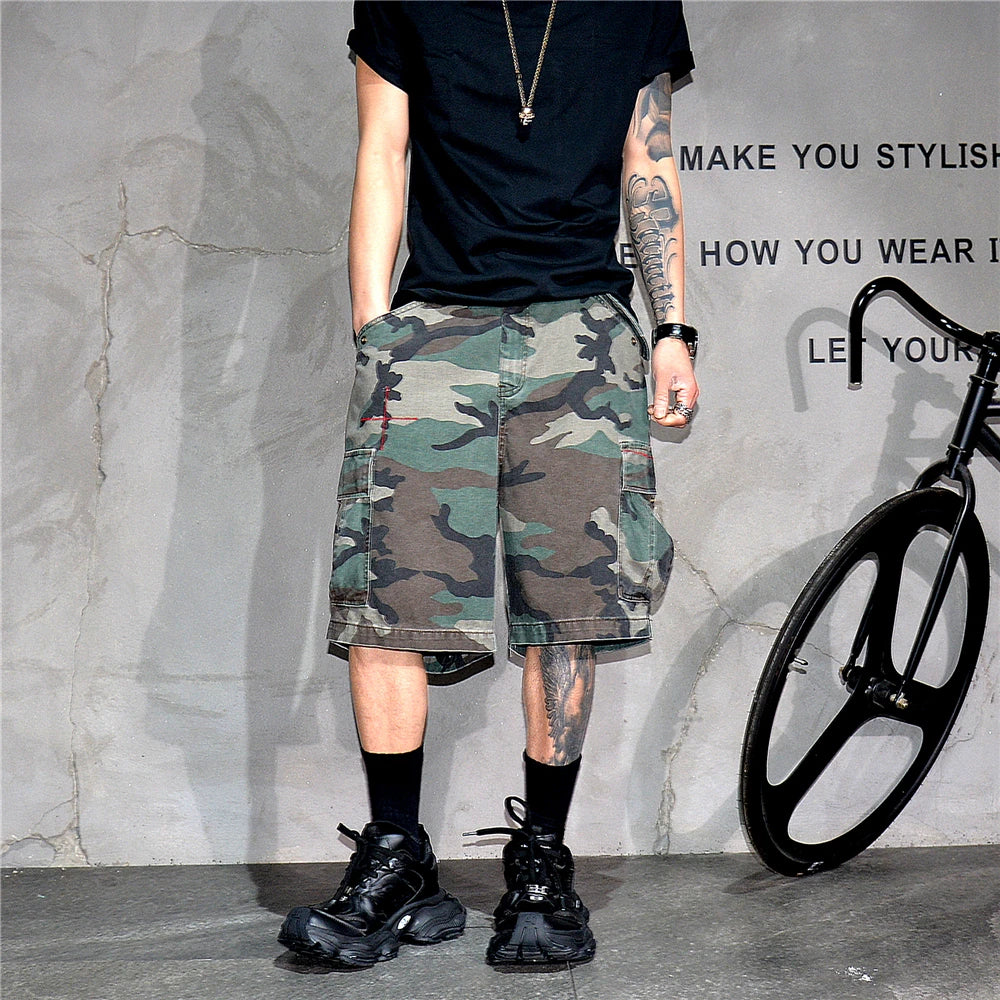 Tactical Camouflage Knee Length Shorts