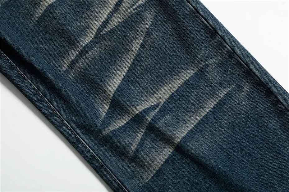 Trendy Streetwear Patchwork Baggy Wide Leg Jeans